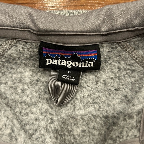 Patagonia Better Sweater Gray 1/4 Zip Fleece Long Sleeve Knit Top Warm Small - Picture 4 of 7